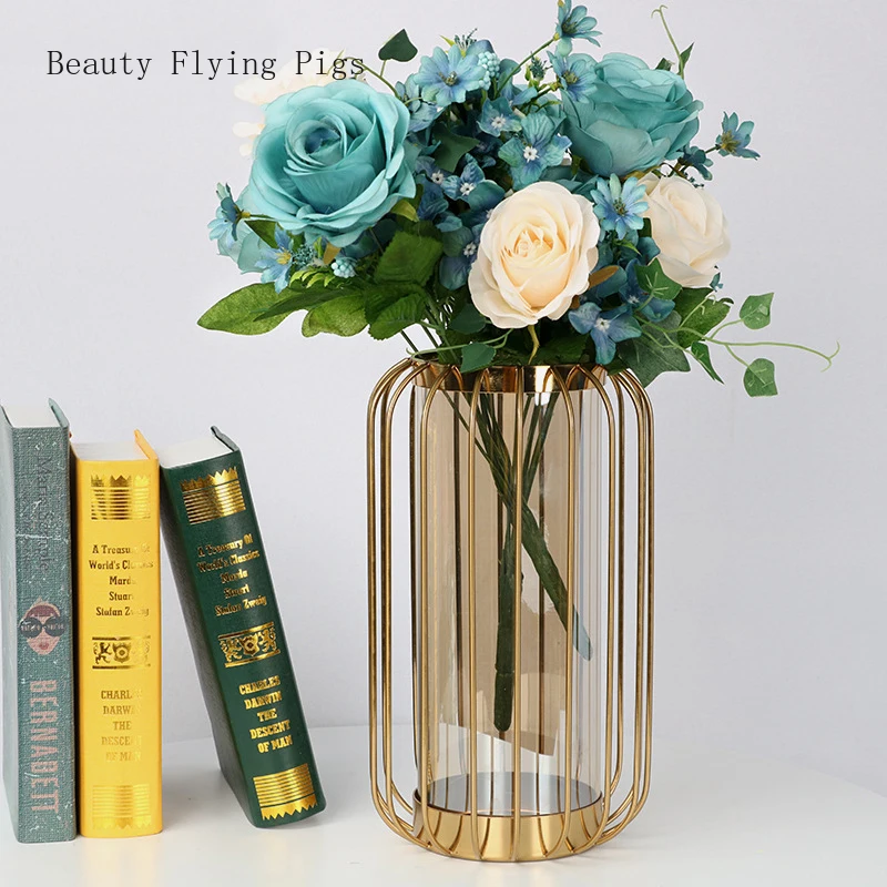 Прямая продажа Новое металлическое украшение для стеклянной вазы легкая