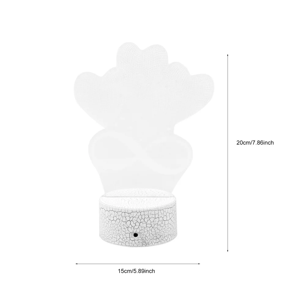 

1Pc Couple 3D Night Lamp Romantic Bedside Light Decorative Valentine's Day Gift