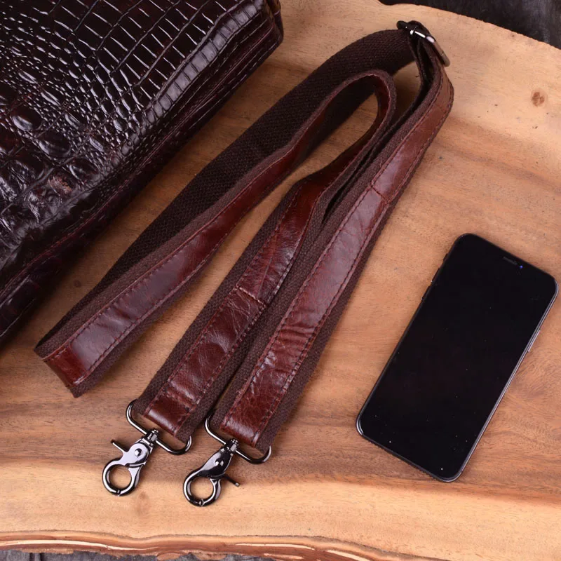 AETOO мужской портфель с крокодиловым узором кожаная мужская деловая сумка