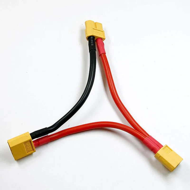 3pcs/Lot XT60 Series Connection Cable 2 Female &amp 1 Male Plug Connector RC Hobbies Accessories Lipo Battery Charging Cables | Игрушки и