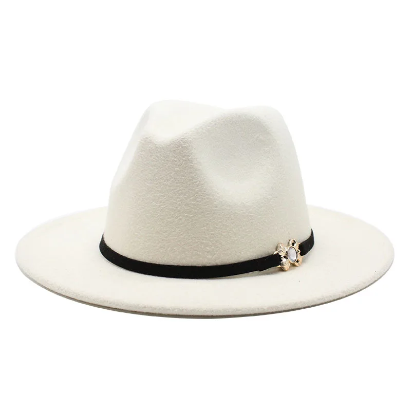 

British Harajuku Style Big Along The Retro Woolen Top Hat Warm Autumn Winter Woolen Jazzhat Men Women Fashion Outdoor Travel Cap