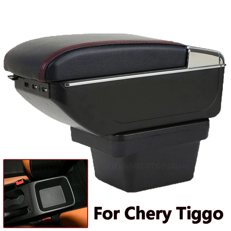 

Подлокотник для Chery Tiggo 2 3X, двухслойный подлокотник для автомобильной зарядки, центральная консоль, подлокотник для рук, USB-бокс для хранения, аксессуары 2018