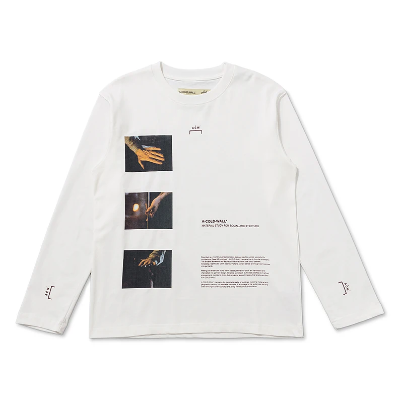 

A COLD WALL Casual T-shirt Men Women British Street Culture A COLD WALL Long Sleeve Photograph Print ACW T-shirts