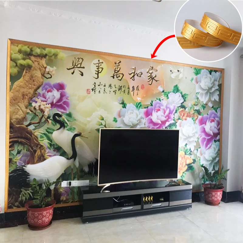 Винтажные зеркальные декоративные линии Европейский фон украшение для стен