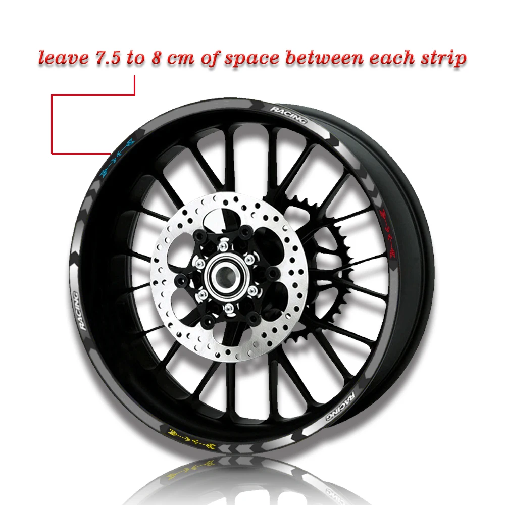 

Hot sell Motorcycle wheel decals Reflective stickers rim stripes For Kawasaki Z300 Z 300