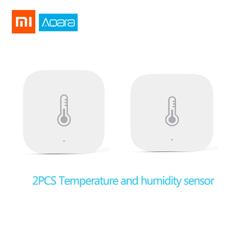 Humidity sensorX2pcs Xiaomi Aqara комплекты умного дома Gateway2 концентратор настенный беспроводной переключатель двери окна сенсор дверной звонок двусторонний модуль управления HomeKit - Цвет: Humidity sensorX2pcs