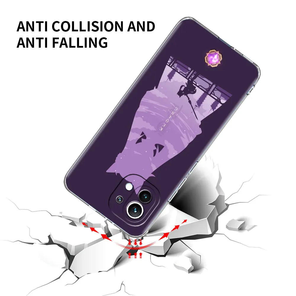 Luxury Capas for Xiaomi Redmi Note 9 9S 8 10 8T 7 9C 9A 7A 8A K40 Pro 9T Clear Case Soft Phone Cover Genshin Impact Anime