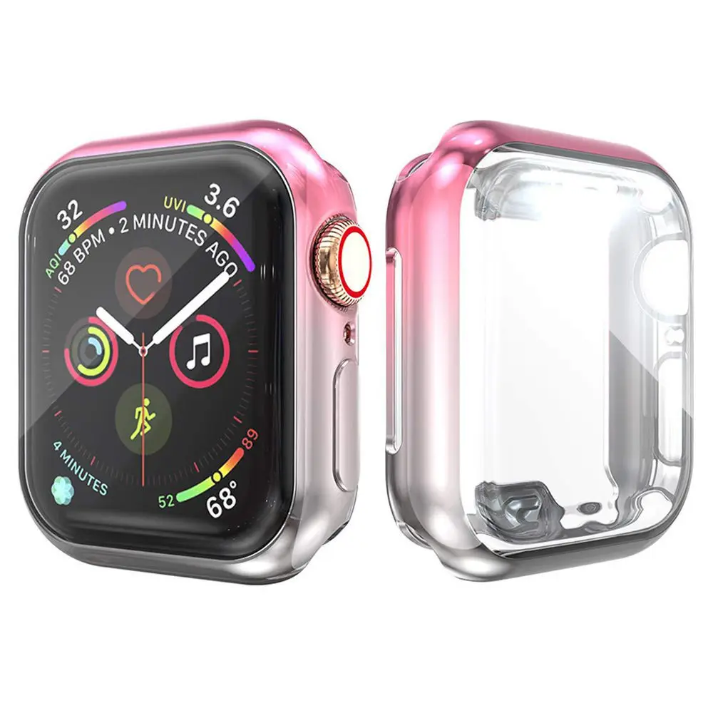 Защитный чехол для часов Apple watch 5 4 с полным покрытием TPU 23 поколение выцветающих
