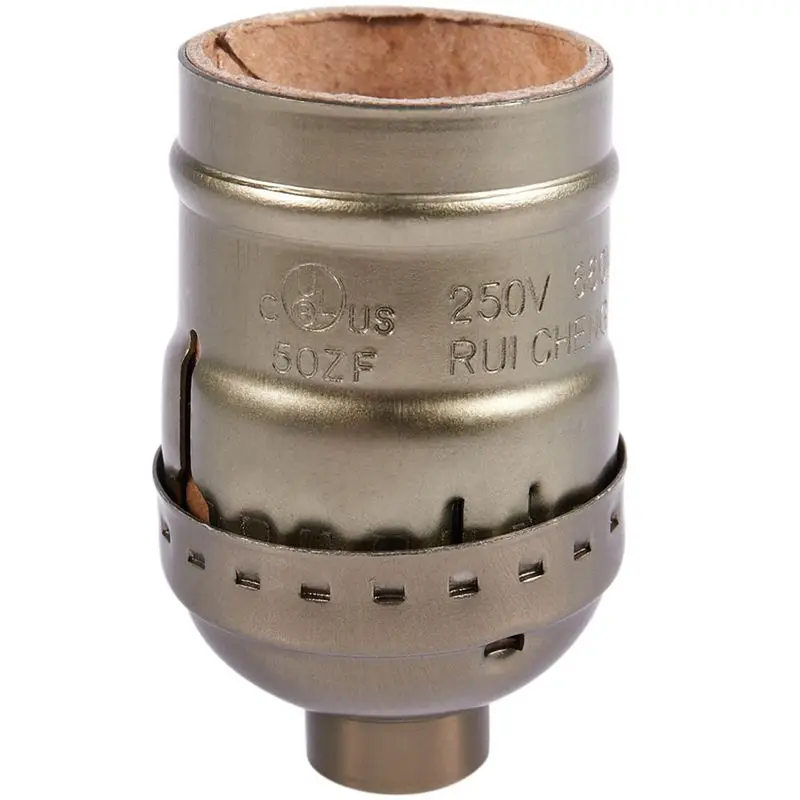 

Vintage Lamp Light Base socket Holder adapter E27 Bulbs -Suitable for Bare Bulb Features No wire no switch,Antique brass