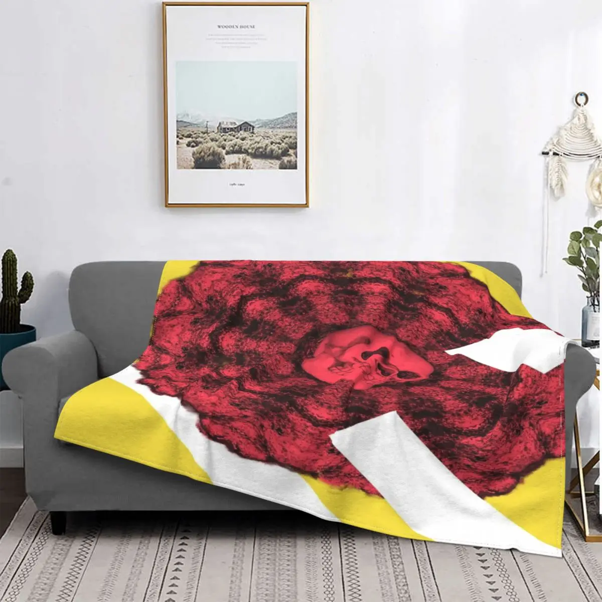 

Manta de calavera con forma de seta, colcha para cama, Edredon a cuadros, funda para sofda, manta con capucha en la cama