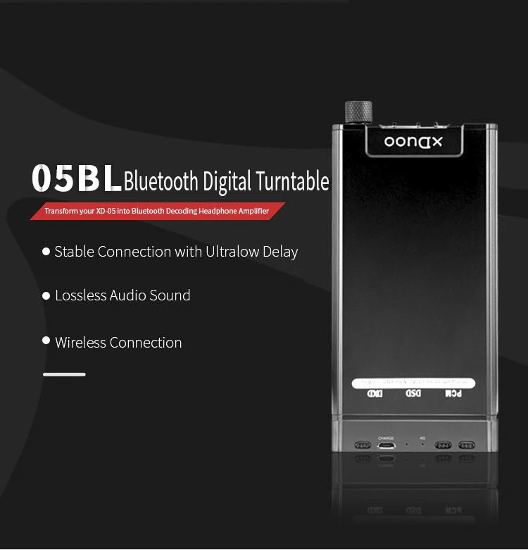 XDUOO Bluetooth 5,0 приемные аксессуары 05BL Bluetooth цифровой проигрыватель для усилителя наушников XD-05 беспроводной