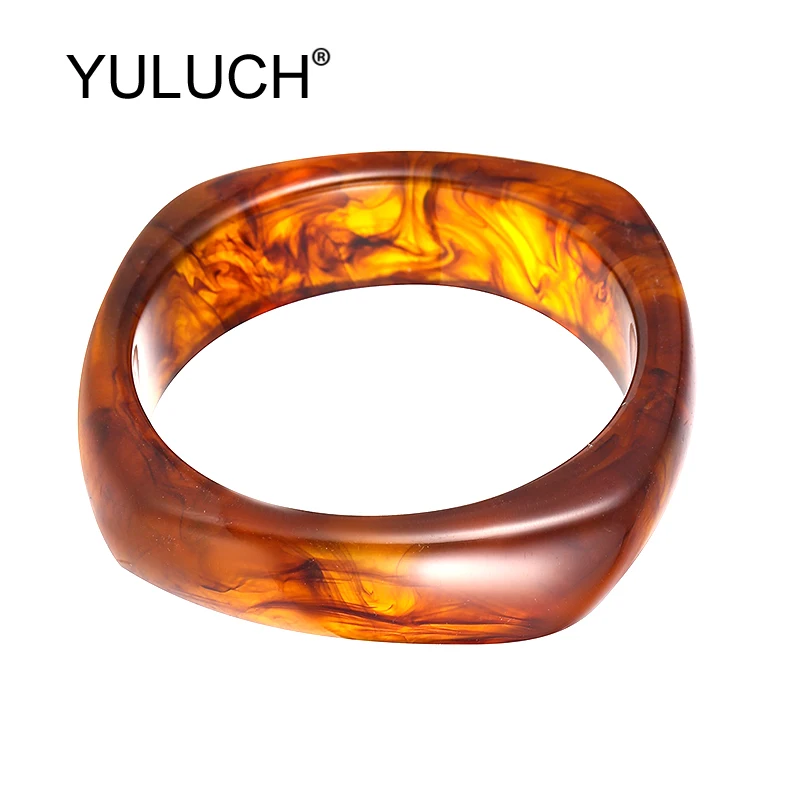 YULUCH 2019 Модный женский браслет 5 цветов коричневый из смолы для пары Femme мужчин