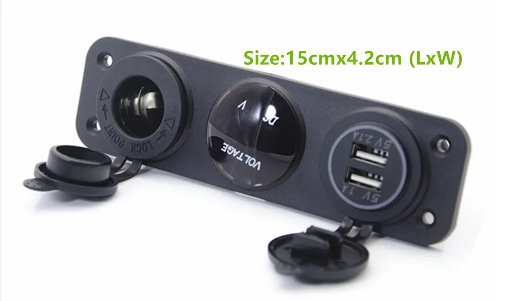 USB вольтметр с 1/2/3 отверстиями прикуриватель светодиодный дисплей сделай сам