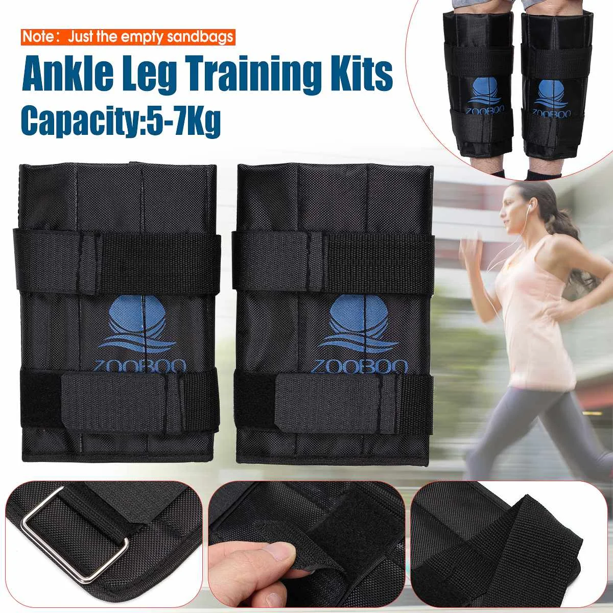 

5-7kg Adjustable Ankle Weight Support Brace Strap Thickening Legs Strength Training Shock Guard Gym Fitness Gear