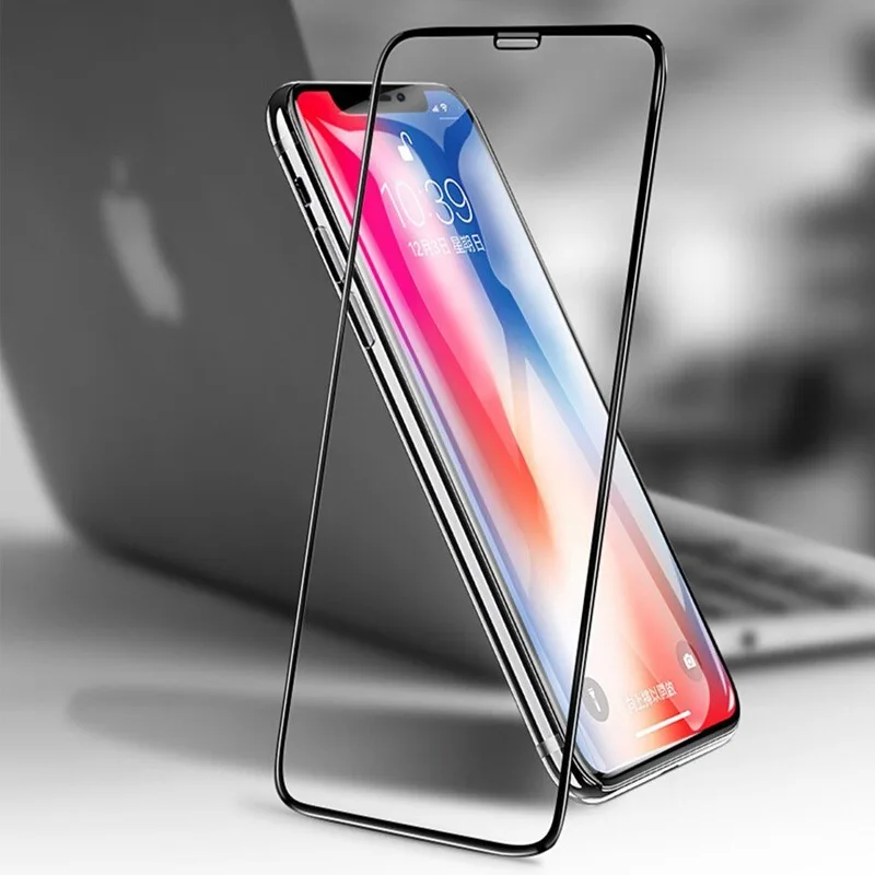 Закаленное 3d стекло для iphone защитная пленка X XR XS MAX 11 Pro Max 9H 8 7 6 plus|Защитные стёкла