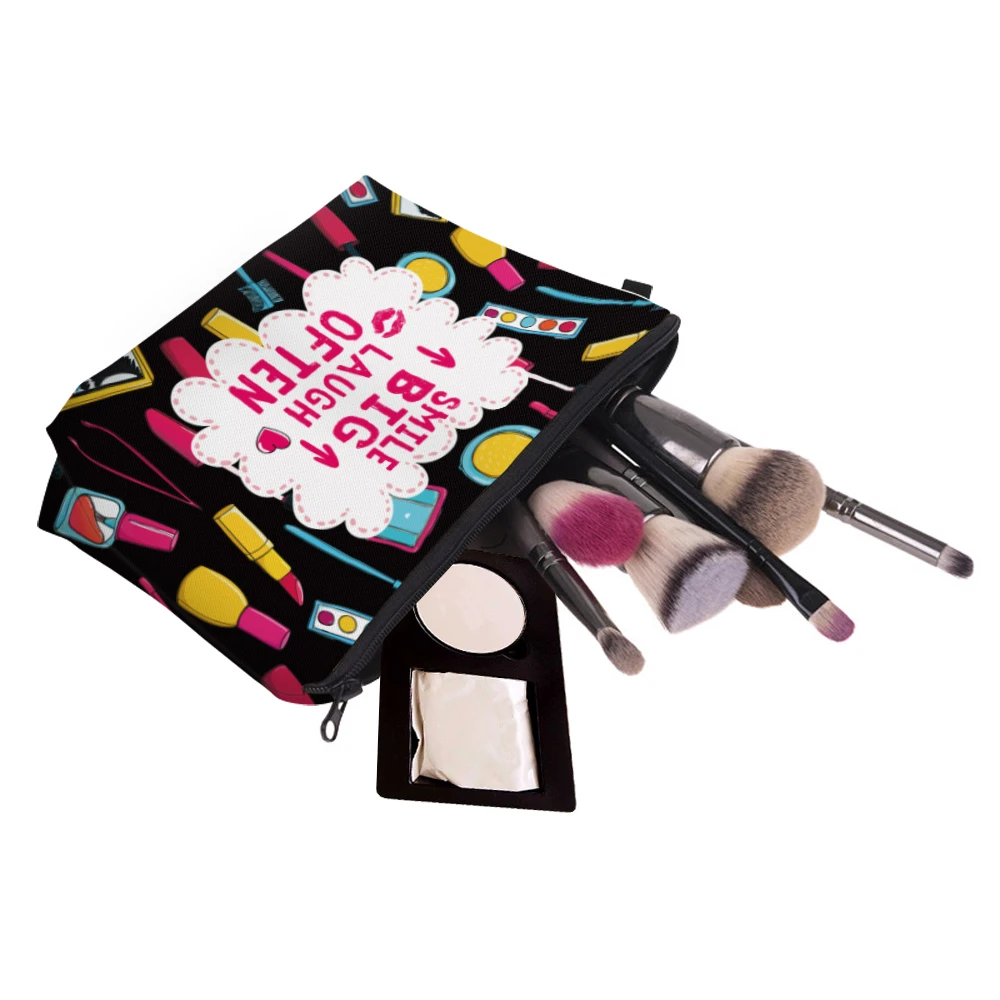 

Deanfun Women's Cosmetic Bag Toiletry Bags Portable Lipstick Printed Purse Bag Makeup Bags D51833