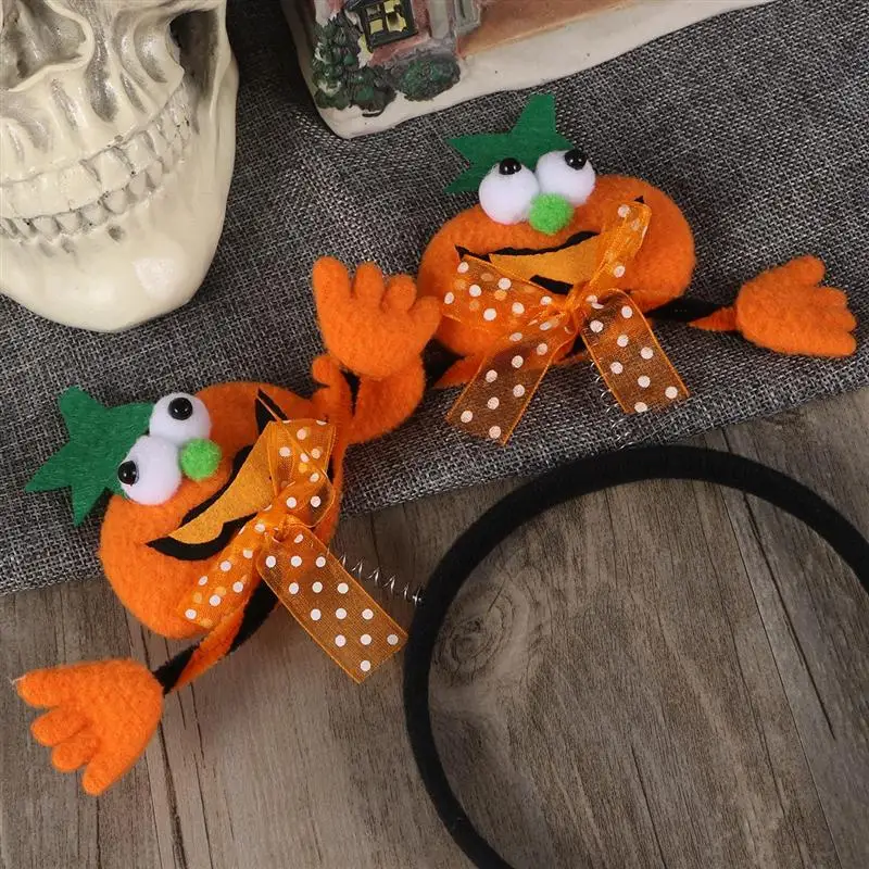 Детская тыква для девочек с зеленым листом светодиодный светильник на Хэллоуин