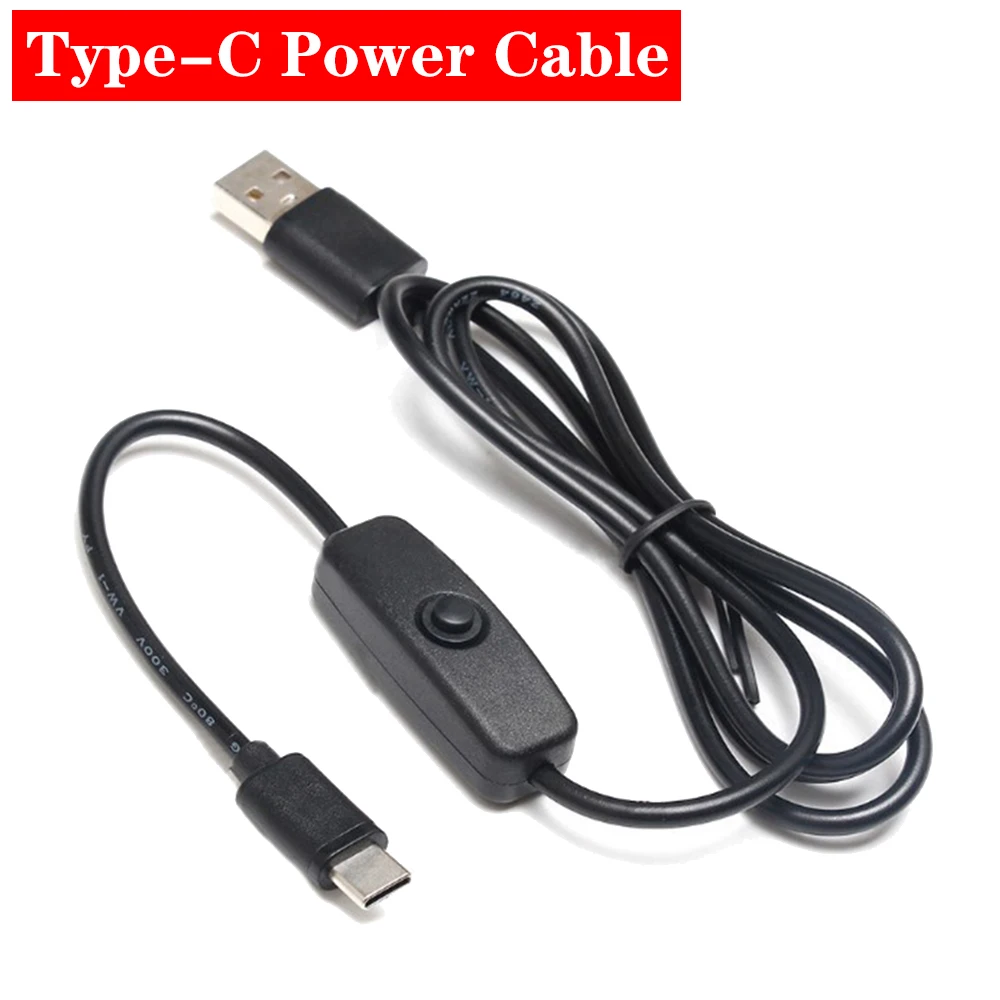 Raspberry Pi 4 Питание кабель 3A Тип C USB Зарядное устройство провод с