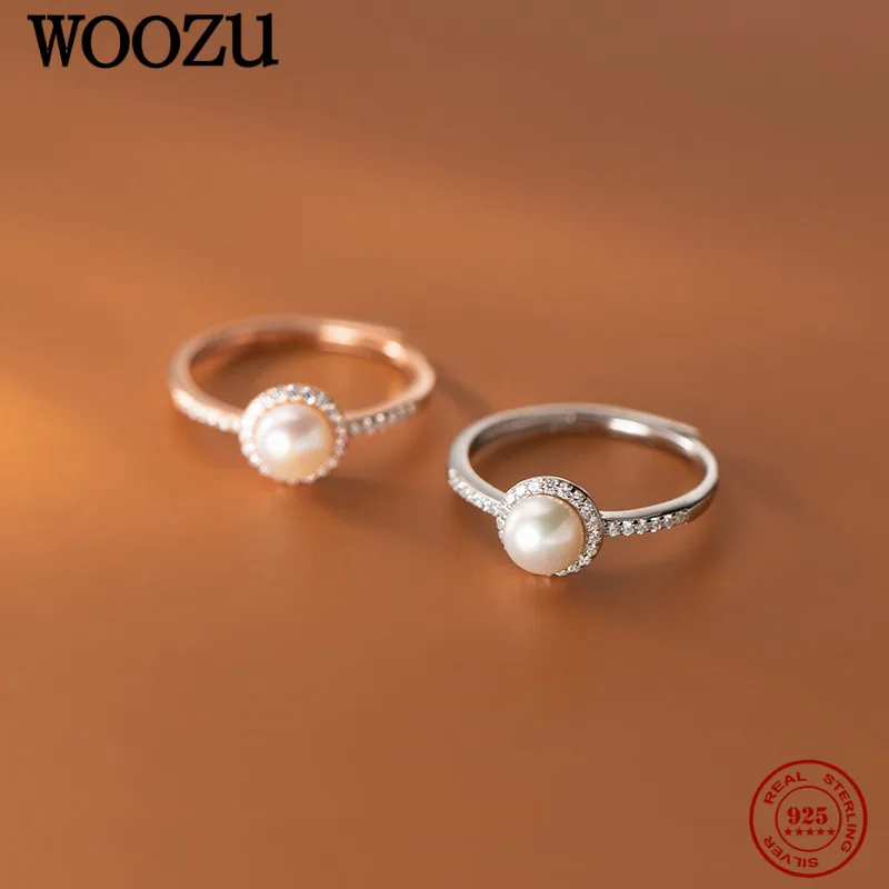 

Женское кольцо из серебра 925 пробы, с цирконом и жемчугом