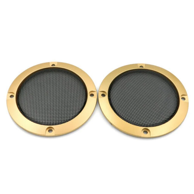 

Decorative 3 inch 2 Pcs metal mesh grille circle Audio speaker cover