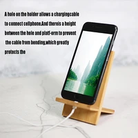 bamboo wood detachable portable desktop mobile phone holder suitable for iphone huawei home mobile phone stand base accessories