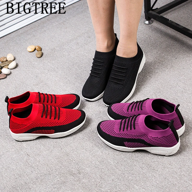 Повседневная обувь Женская дышащая с подошвой из вулканизированной женские