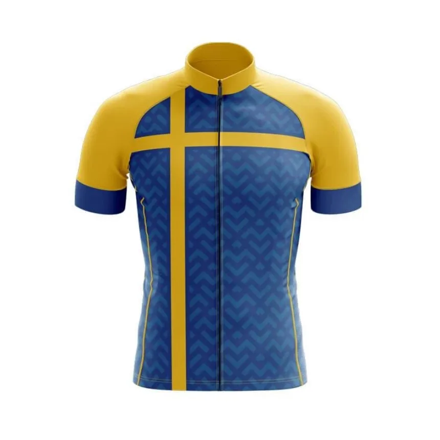 NEW Sweden Men's jerseys Quick Dry cycling sets short sleeve Suit Road Bicycle clothes Wear GEL Breathable Pad | Спорт и
