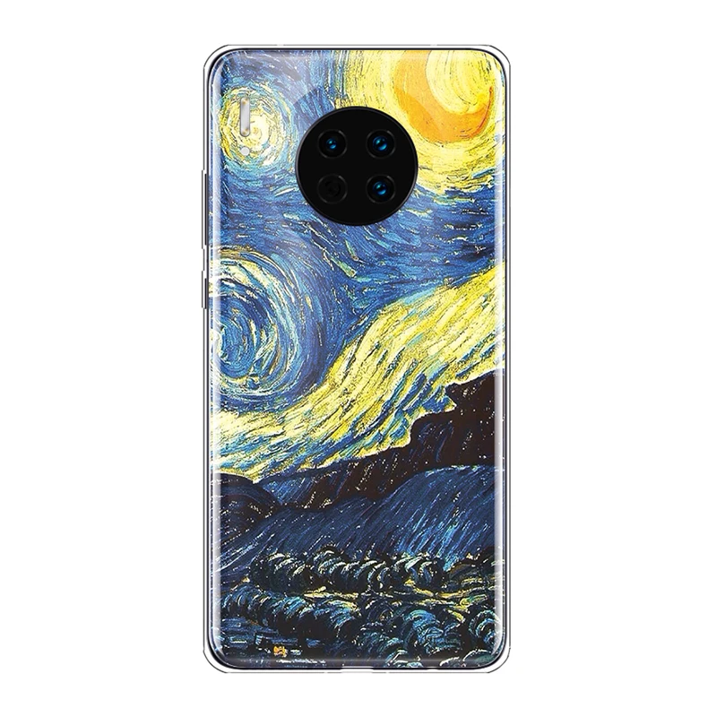 Silicone Phone Case for Huawei Mate 30 Pro Cover Soft TPU Creative Painted Cute Shells Bags Coque |