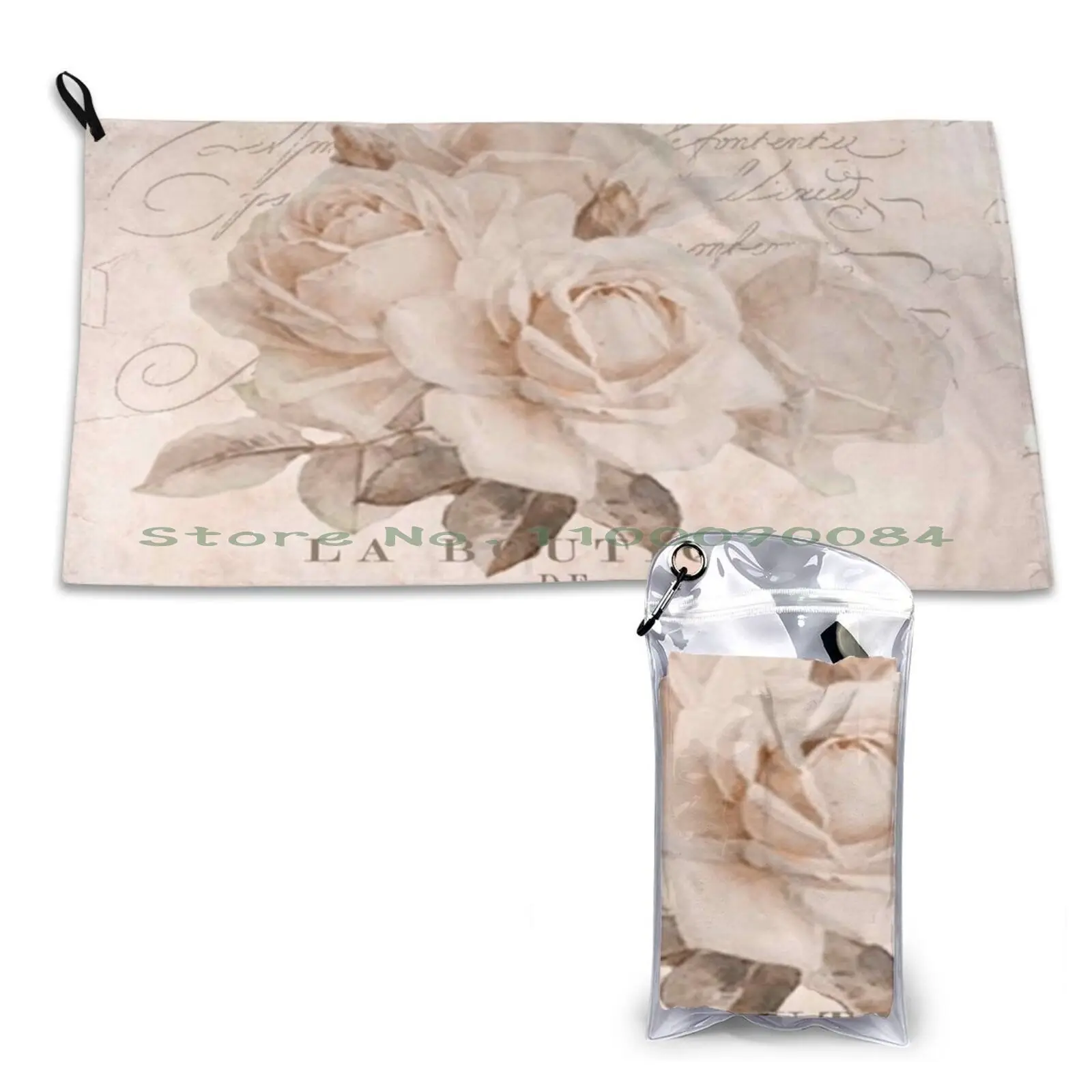 Gym Sports Bath Portable French Shabby Chic Vintage Rustic Distressed Modern Trendy Powder