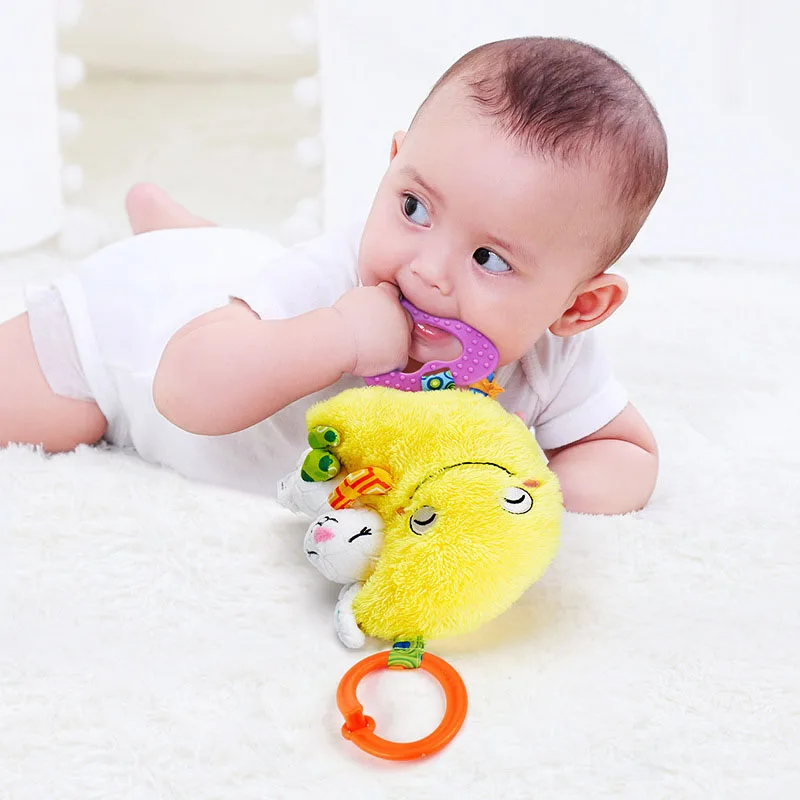 

Newborn Baby Plush Stroller Toys Baby Rattles Mobiles Cartoon Animal Hanging Bell Educational Baby Toys 0-12 Months Speelgoed