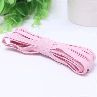 light pink Резиновый ремешок 6 мм эластичные ленты красочные Elastiek Резиновая лента Веревка Линия для брюк аксессуары для шитья одежды 100 ярдов - Цвет: light pink