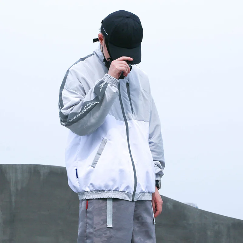 SILENSTORM Techwear мужская белая Светоотражающая куртка для бега спортивная форма
