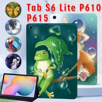 for samsung galaxy tab s6 lite 10 4 inch 2020 sm p615sm p610 tablet case stand protective case cute animal pattern