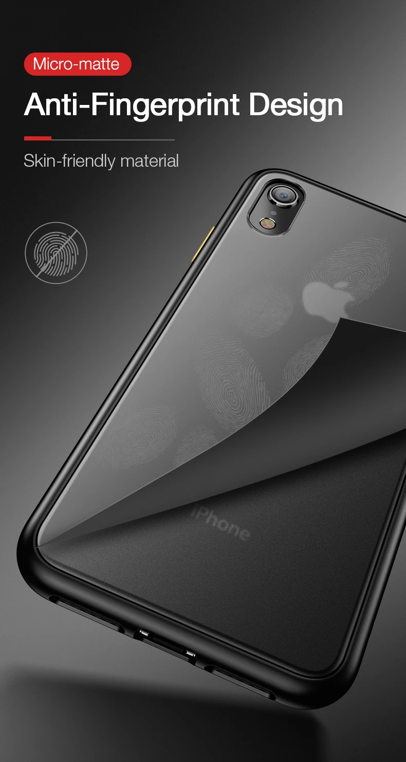 CAFELE Новейший цветной чехол для iphone Xr силиконовый+ PC полупрозрачный чехол для iphone Xr
