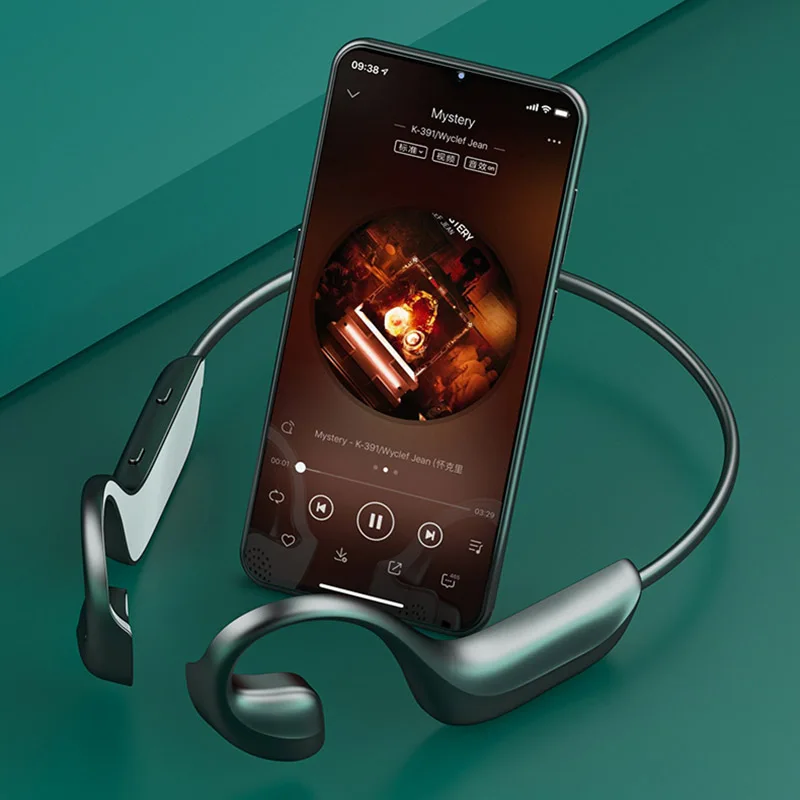 

Bone Conduction Bluetooth Wireless Headset Ear-mounted Stereo Sports Waterproof Bluetooth Earphones US-Drop