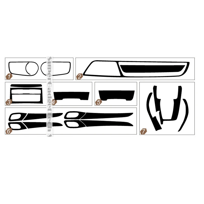 Автомобильный Стайлинг интерьер центральная консоль изменение цвета углеродное