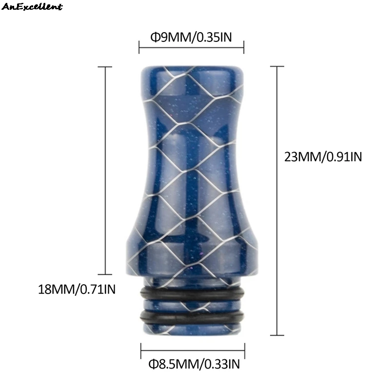 Плоский длинный полимерный мундштук для вейпа 510 Змеиный электронной сигареты