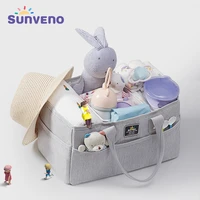 sunveno baby diaper caddy organizer portable holder bag for changing table and car nursery essentials storage bins diaper bag