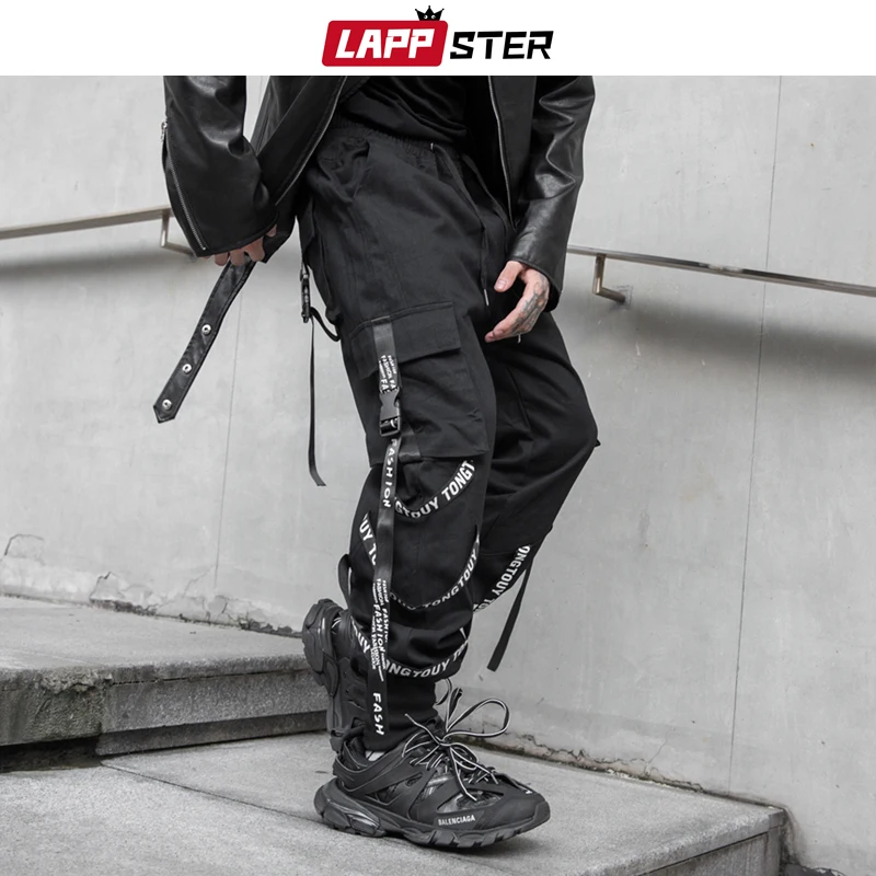 LAPPSTER Мужские Streetwear бегуны Брюки 2019 Mens Hip Hop Black Тренировочные штаны мужчины