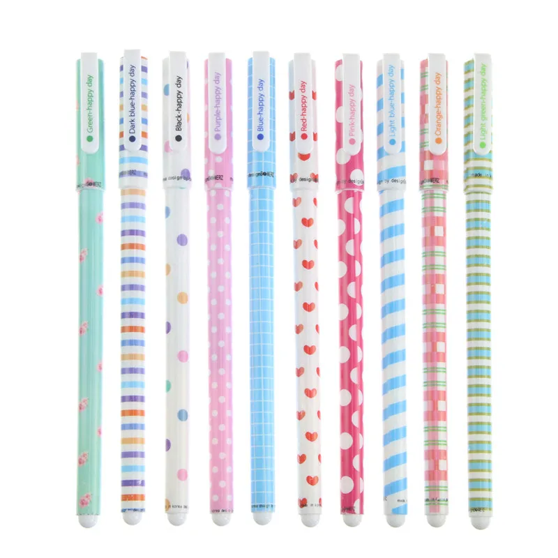 10 шт. корейские Канцтовары ручки акварельных цветов гелевые Набор цветных