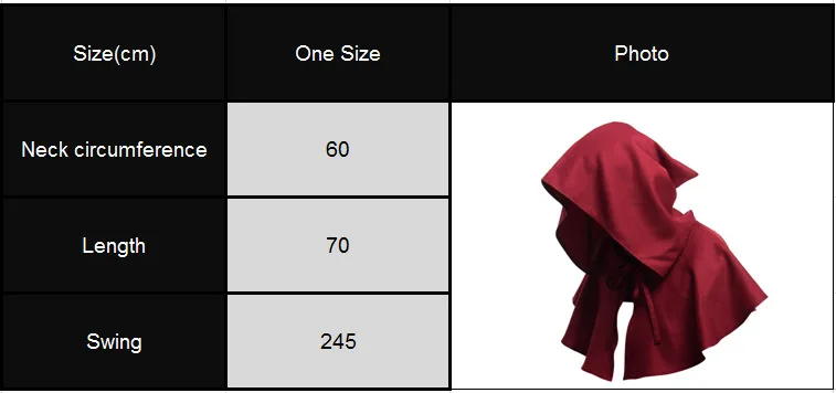 

Retro Unisex Men Women Adults Hooded Cloak Gothic Devil Cape Cosplay Costume Medieval Witch Wizard Fancy Dress Gift hot