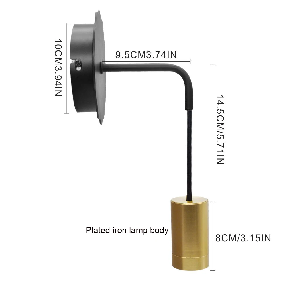 Настенные светильники с кабелем простая креативная подвесная настенная Золотая