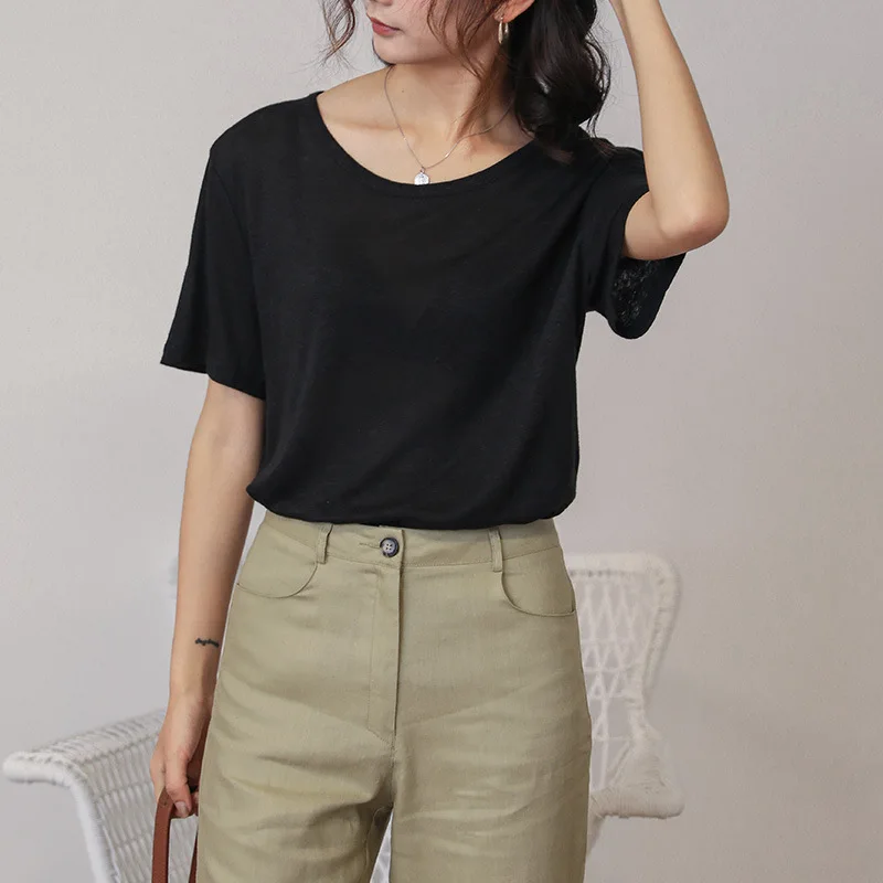 

Fashion hot-selling casual short-sleeved women's classic breathable T-shirt