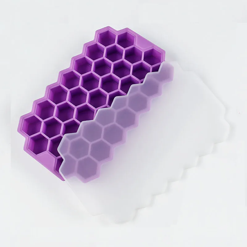 

silicone ice mold tray cube ball with Removable Lids maker Honeycomb summer Ice Candy cake Pudding Chocolate cup accessories