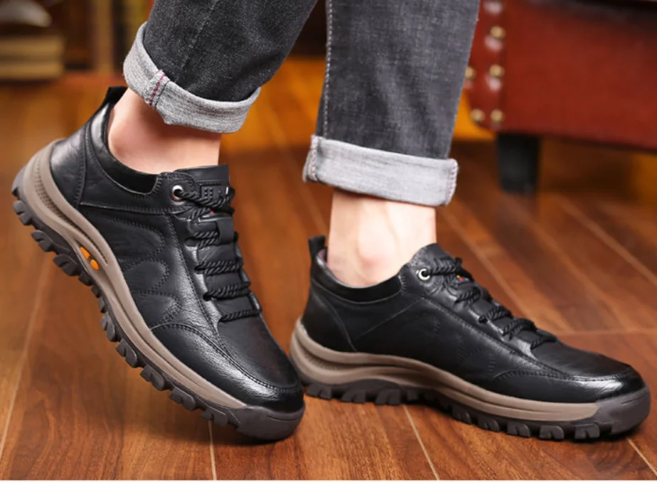 Повседневная мужская кожаная обувь LIYYV качественные мужские повседневные