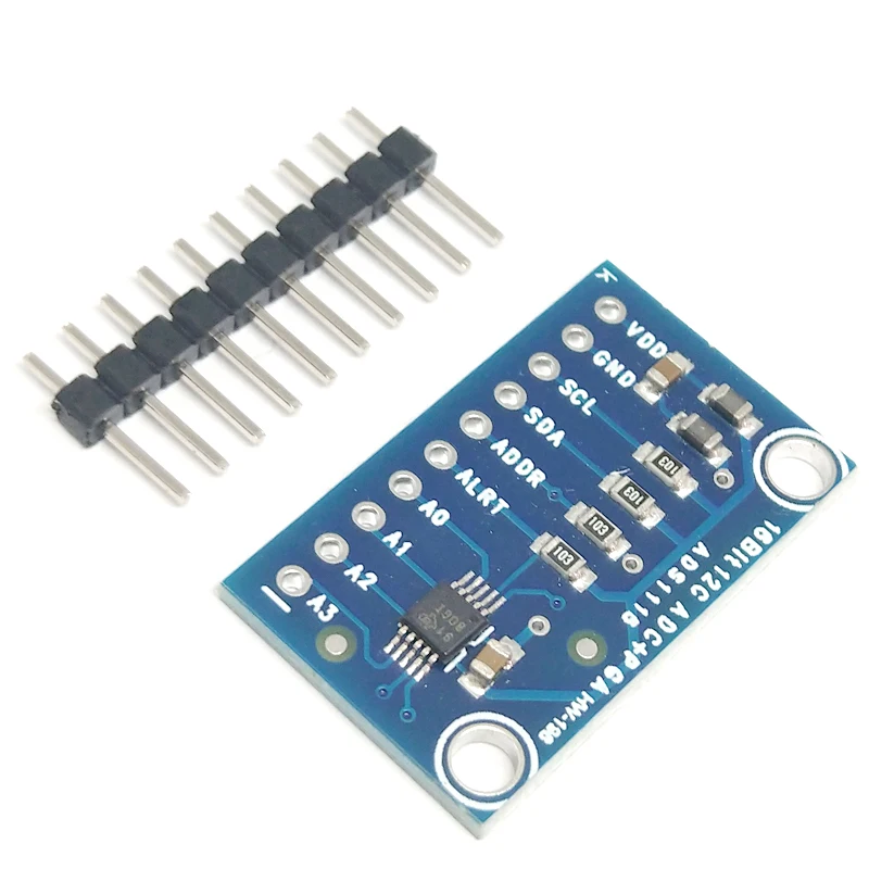 1 шт. модуль 16 бит I2C ADS1115 ADC 4 канала с усилителем Pro для Arduino RPi практичный Новый |