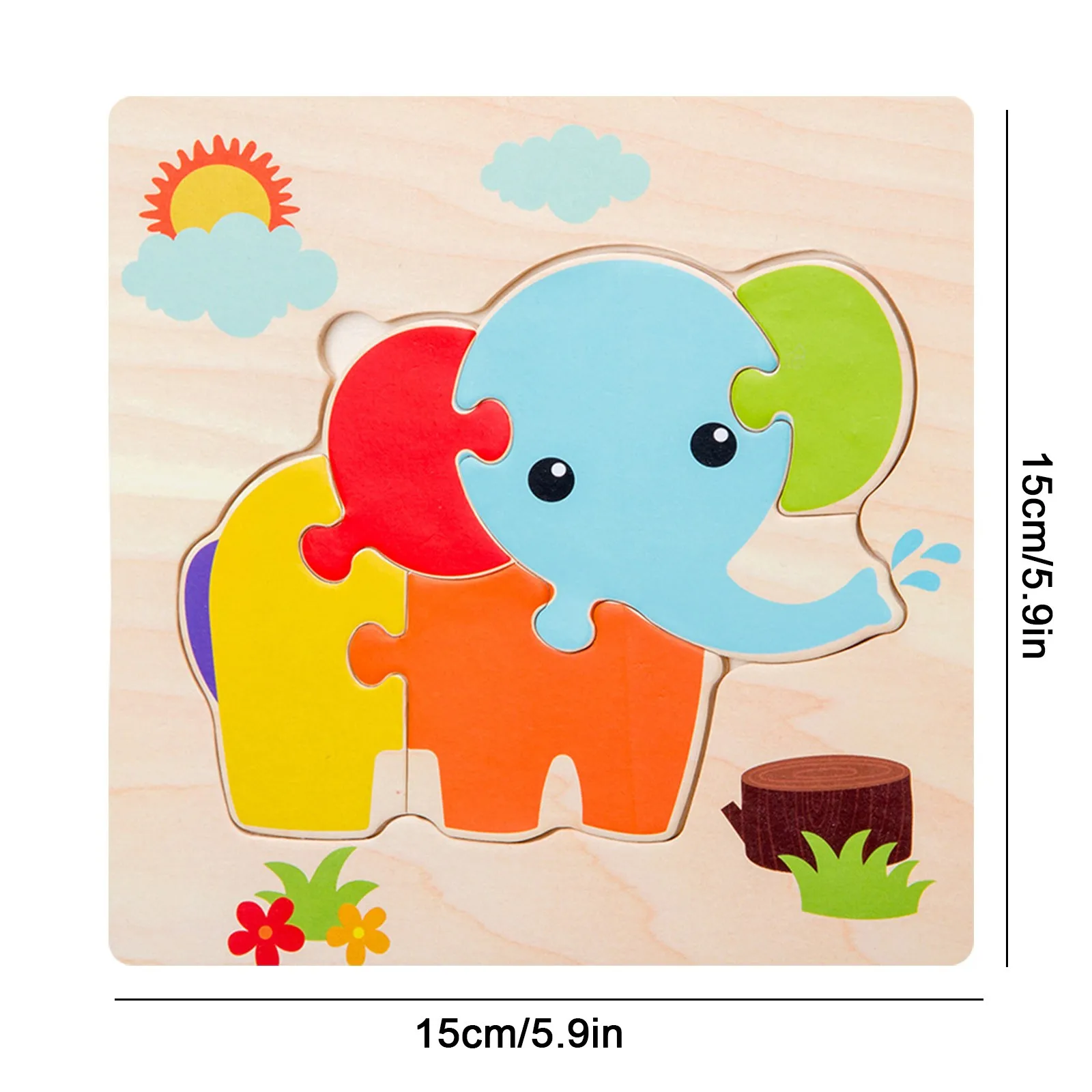 

New Wooden Puzzles Toddler Toys Gifts for 1 2 3 Year Old Boys Girls 1 Pack Animal Jigsaws Puzzles Montessori Educational Toys