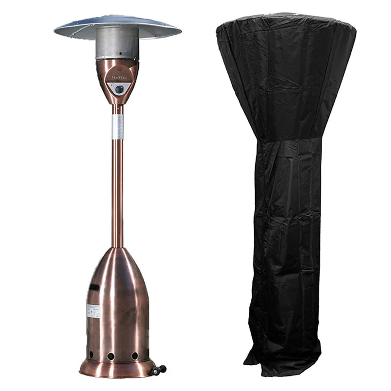 

Newly Patio Heater Cover Waterproof Stand-Up Heater Cover With Zipper Heavy Duty Oxford Cloth Anti-UV for Outdoor Black