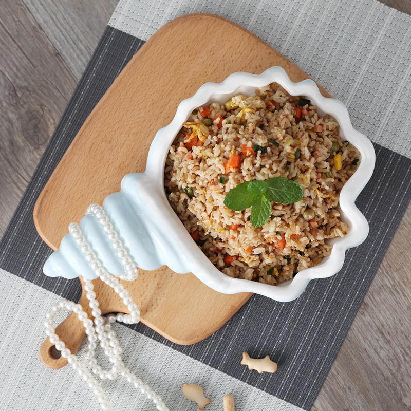 

Creative ceramic plate European hotel food irregular western tableware conch dishes dessert plate plates and bowls