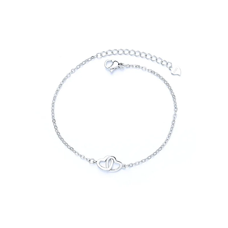 Trendy Jewelry Sweet Heart Bracelet Popular Design Hot Selling One Layer Simply Metal For Girl Fine Accessories | Украшения и